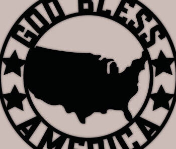 Intra απο ξύλο plywood  Χρώμα wenge 3mm-4mm πάχος - God Bless American Map Wall Art Laser Δίασταση 40x50 cm INTRAFABR-94592682 - Image 3