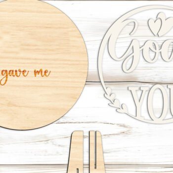 Intra απο ξύλο plywood Χρώμα wenge 3mm-4mm πάχος - Ο Θεός μου έδωσε πίστη Αποκοπή υ Δίασταση 30x20 cm INTRAFABR-94587897 - Image 2