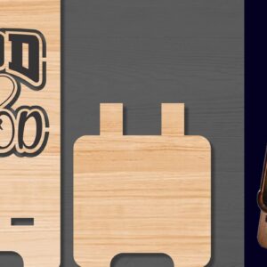 Intra απο ξύλο plywood  Χρώμα wenge 3mm-4mm πάχος - λέιζερ βάσης κινητού τηλεφώνου God is Good Δίασταση 30x20 cm INTRAFABR-94588013