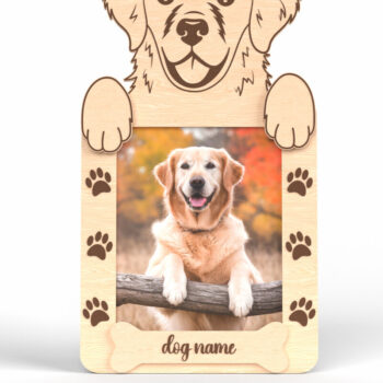 Intra απο ξύλο plywood 3mm-4mm πάχος - Κορνίζα για σκύλο Golden Retriever Δίασταση 20x25 cm INTRAFABR-117566472 - Image 1