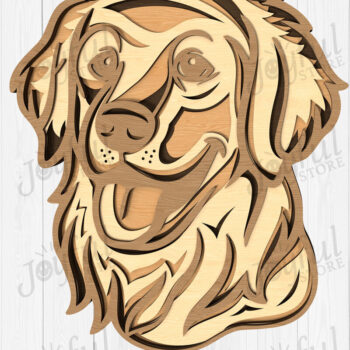 Intra απο ξύλο plywood  Χρώμα wenge 3mm-4mm πάχος - Golden Retriever Layered Δίασταση 30x20 cm INTRAFABR-92484957 - Image 1
