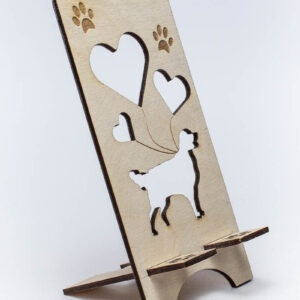 Intra απο ξύλο plywood  Χρώμα wenge 3mm-4mm πάχος - Τηλεφωνική βάση Golden Retriever Δίασταση 20x20 cm INTRAFABR-92484607