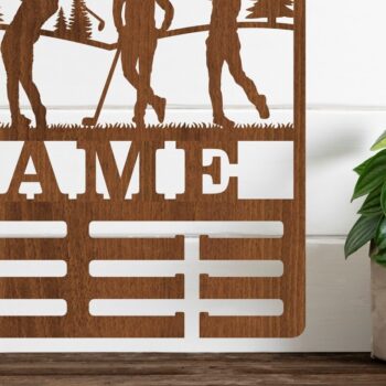 Intra απο ξύλο plywood Χρώμα wenge 3mm-4mm πάχος - Όνομα κατόχου μεταλλίου γκολφ ανδρών Laser Δίασταση 30x20 cm INTRAFABR-97023337 - Image 1