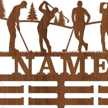 Intra απο ξύλο plywood Χρώμα wenge 3mm-4mm πάχος - Όνομα κατόχου μεταλλίου γκολφ ανδρών Laser Δίασταση 30x20 cm INTRAFABR-97023337 - Image 2