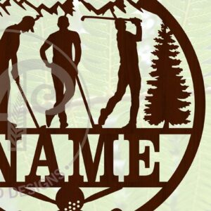 Intra απο ξύλο plywood  Χρώμα wenge 3mm-4mm πάχος - Παίκτης γκολφ Άνδρας Σήμα ονόματος Cut File Δίασταση 30x20 cm INTRAFABR-122342848