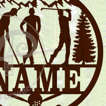 Intra απο ξύλο plywood Χρώμα wenge 3mm-4mm πάχος - Παίκτης γκολφ Άνδρας Σήμα ονόματος Cut File Δίασταση 30x20 cm INTRAFABR-122342848 - Image 1