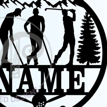 Intra απο ξύλο plywood Χρώμα wenge 3mm-4mm πάχος - Παίκτης γκολφ Άνδρας Σήμα ονόματος Cut File Δίασταση 30x20 cm INTRAFABR-122342848 - Image 3