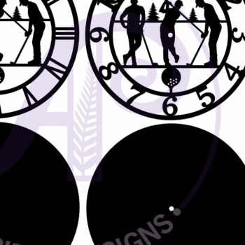 Intra απο ξύλο plywood Χρώμα wenge 3mm-4mm πάχος - Ρολόι τοίχου γκολφ με Files, Δίασταση 30x20 cm INTRAFABR-119208003 - Image 4