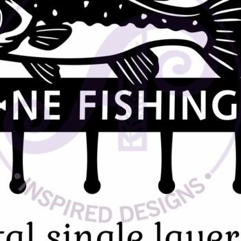 Intra απο ξύλο plywood  Χρώμα wenge 3mm-4mm πάχος - Gone Fishing Bass Fish Σχέδιο κλειδαριάς Δίασταση 30x20 cm INTRAFABR-121186588 - Image 5