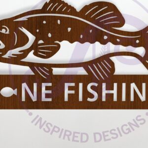Intra απο ξύλο plywood  Χρώμα wenge 3mm-4mm πάχος - σχεδίασης πινακίδας τοίχου Gone Fishing Δίασταση 30x20 cm INTRAFABR-121161185