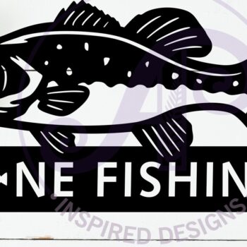 Intra απο ξύλο plywood Χρώμα wenge 3mm-4mm πάχος - σχεδίασης πινακίδας τοίχου Gone Fishing Δίασταση 30x20 cm INTRAFABR-121161185 - Image 2