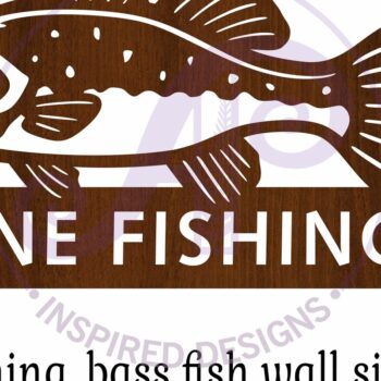 Intra απο ξύλο plywood Χρώμα wenge 3mm-4mm πάχος - σχεδίασης πινακίδας τοίχου Gone Fishing Δίασταση 30x20 cm INTRAFABR-121161185 - Image 3