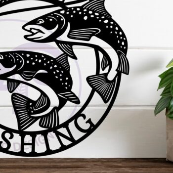 Intra απο ξύλο plywood  Χρώμα wenge 3mm-4mm πάχος - Gone Fishing Wall Sign Δίασταση 30x20 cm INTRAFABR-93688075 - Image 2