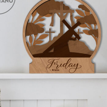Intra απο ξύλο plywood Χρώμα wenge 3mm-4mm πάχος - Ευλογία Μεγάλης Παρασκευής, Διακόσμηση σπιτιού Δίασταση 5x8 cm INTRAFABR-93643148 - Image 3