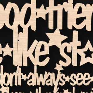 Intra απο ξύλο plywood  Χρώμα wenge 3mm-4mm πάχος - Αρχεία αποκοπής λέιζερ Good Friends Δίασταση 4x4 cm INTRAFABR-93643312