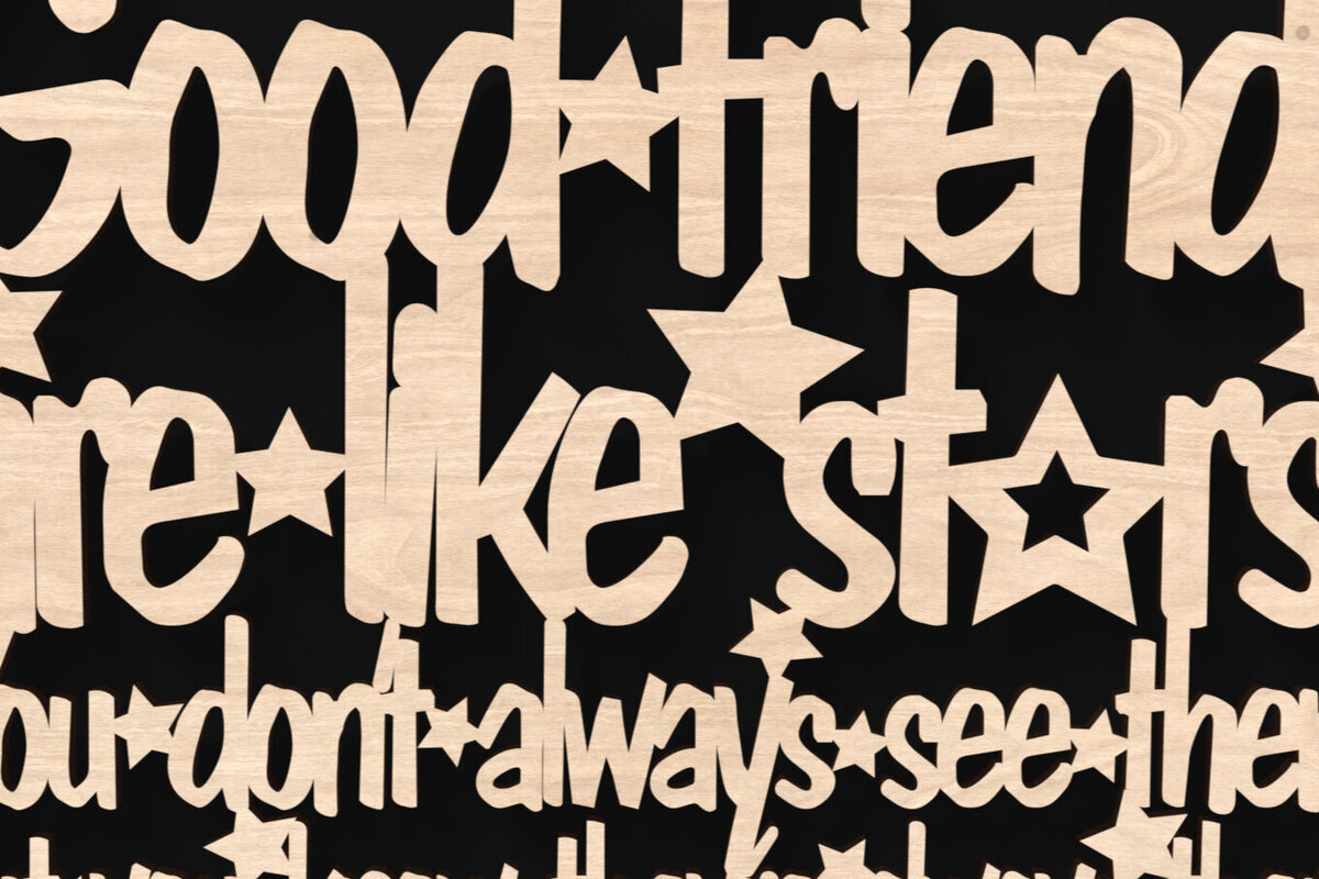 Intra απο ξύλο plywood  Χρώμα wenge 3mm-4mm πάχος - Αρχεία αποκοπής λέιζερ Good Friends Δίασταση 4x4 cm INTRAFABR-93643312