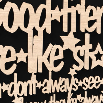 Intra απο ξύλο plywood  Χρώμα wenge 3mm-4mm πάχος - Αρχεία αποκοπής λέιζερ Good Friends Δίασταση 4x4 cm INTRAFABR-93643312 - Image 2