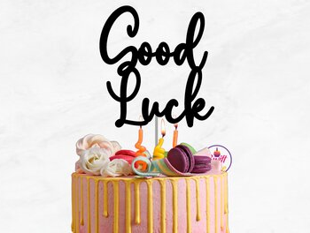 Intra απο ξύλο plywood  Χρώμα wenge 3mm-4mm πάχος - Καλή τύχη Cake Topper Δίασταση 20x20 cm INTRAFABR-93642975 - Image 1