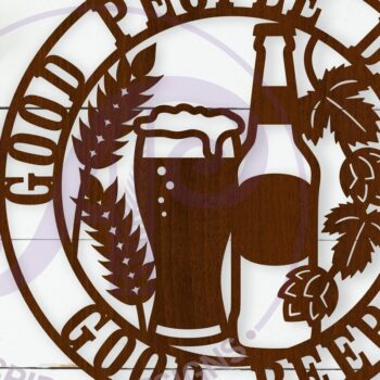 Intra απο ξύλο plywood Χρώμα wenge 3mm-4mm πάχος - Καλοί άνθρωποι πίνουν καλή μπύρα Τέχνη τοίχου Δίασταση 40x50 cm INTRAFABR-95509769 - Image 1