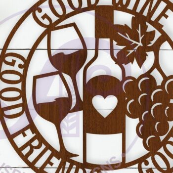 Intra απο ξύλο plywood Χρώμα wenge 3mm-4mm πάχος - Καλό κρασί Καλοί φίλοι Σημάδι καλών εποχών Δίασταση 40x50 cm INTRAFABR-92592216 - Image 1