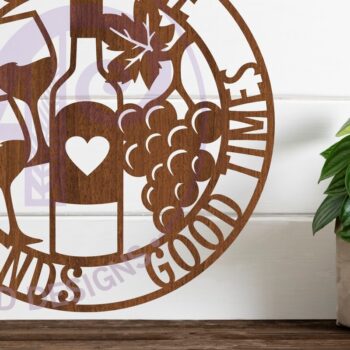 Intra απο ξύλο plywood Χρώμα wenge 3mm-4mm πάχος - Καλό κρασί Καλοί φίλοι Σημάδι καλών εποχών Δίασταση 40x50 cm INTRAFABR-92592216 - Image 2