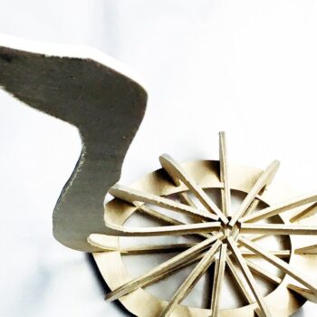 Intra απο ξύλο plywood Χρώμα wenge 3mm-4mm πάχος - χήνας Δίασταση 20x20 cm INTRAFABR-119248081 - Image 2