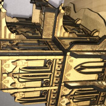 Intra απο ξύλο plywood Χρώμα wenge 3mm-4mm πάχος - Ερείπια Γοτθικού ναού ΜΕΡΟΣ 1 ΕΙΣΟΔΟΣ Δίασταση 130x230 cm INTRAFABR-119867687 - Image 2