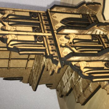 Intra απο ξύλο plywood Χρώμα wenge 3mm-4mm πάχος - Ερείπια Γοτθικού ναού ΜΕΡΟΣ 1 ΕΙΣΟΔΟΣ Δίασταση 130x230 cm INTRAFABR-119867687 - Image 3