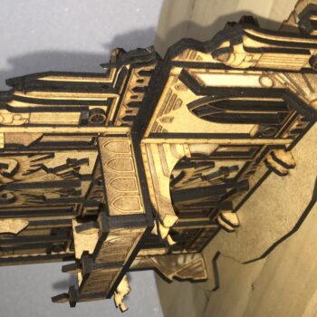 Intra απο ξύλο plywood Χρώμα wenge 3mm-4mm πάχος - Ερείπια Γοτθικού ναού ΜΕΡΟΣ 1 ΕΙΣΟΔΟΣ Δίασταση 130x230 cm INTRAFABR-119867687 - Image 7