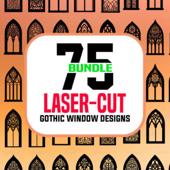 Intra απο ξύλο plywood  Χρώμα wenge 3mm-4mm πάχος - Πακέτο σχεδίων γοτθικής κοπής παραθύρων με λέιζερ Δίασταση 40x50 cm INTRAFABR-95710456 - Image 1