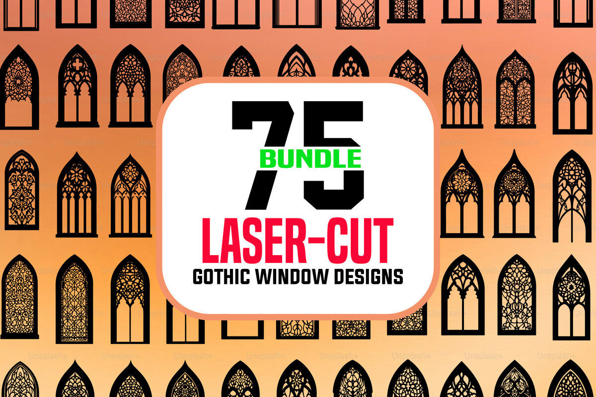 Intra απο ξύλο plywood  Χρώμα wenge 3mm-4mm πάχος - Πακέτο σχεδίων γοτθικής κοπής παραθύρων με λέιζερ Δίασταση 40x50 cm INTRAFABR-95710456