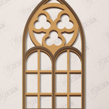 Intra απο ξύλο plywood Χρώμα wenge 3mm-4mm πάχος - Πακέτο γοτθικών παραθύρων | Γοτθικό Δίασταση 20x25 cm INTRAFABR-95710911 - Image 2