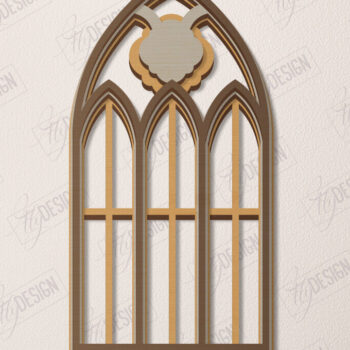 Intra απο ξύλο plywood Χρώμα wenge 3mm-4mm πάχος - Πακέτο γοτθικών παραθύρων | Γοτθικό Δίασταση 20x25 cm INTRAFABR-95710911 - Image 5