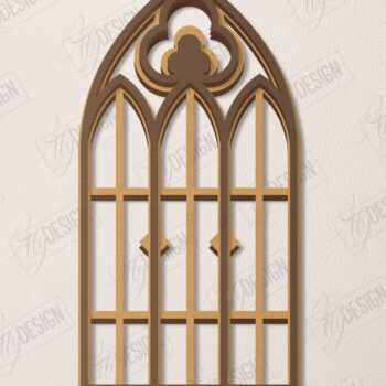 Intra απο ξύλο plywood Χρώμα wenge 3mm-4mm πάχος - Πακέτο γοτθικών παραθύρων | Γοτθικό Δίασταση 20x25 cm INTRAFABR-95710911 - Image 6