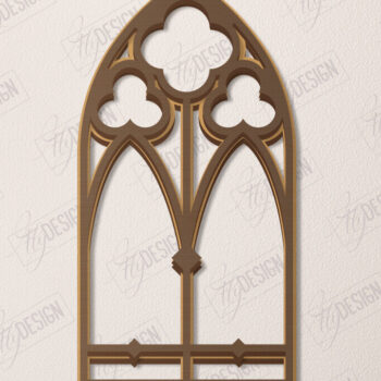 Intra απο ξύλο plywood Χρώμα wenge 3mm-4mm πάχος - Πακέτο γοτθικών παραθύρων | Γοτθικό Δίασταση 20x25 cm INTRAFABR-95710911 - Image 10