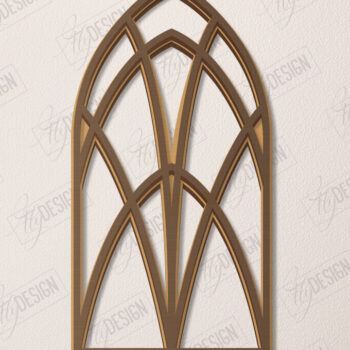 Intra απο ξύλο plywood Χρώμα wenge 3mm-4mm πάχος - Πακέτο γοτθικών παραθύρων | Γοτθικό Δίασταση 20x25 cm INTRAFABR-95710911 - Image 9