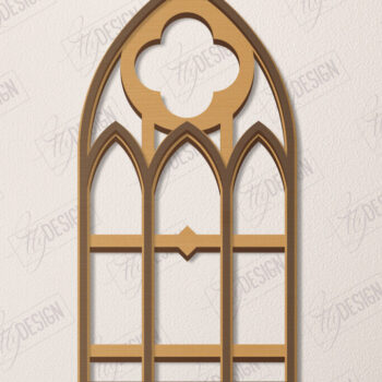 Intra απο ξύλο plywood Χρώμα wenge 3mm-4mm πάχος - Πακέτο γοτθικών παραθύρων | Γοτθικό Δίασταση 20x25 cm INTRAFABR-95710911 - Image 11