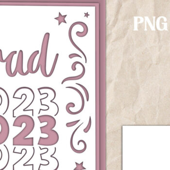 Intra απο ξύλο plywood Χρώμα wenge 3mm-4mm πάχος - Grad 2023 Layered Papercut Card Δίασταση 20x20 cm INTRAFABR-95732054 - Image 1