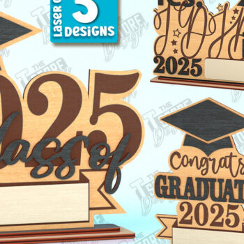 Intra απο ξύλο plywood Χρώμα wenge 3mm-4mm πάχος - Grad Tassel Holders Bundle | Grad 2025 Δίασταση 30x20 cm INTRAFABR-95732088 - Image 1