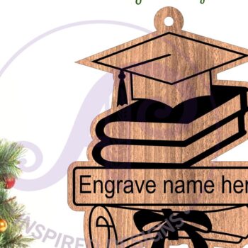 Intra απο ξύλο plywood  Χρώμα wenge 3mm-4mm πάχος - Μεταπτυχιακό Χριστουγεννιάτικο Στολίδι Laser Δίασταση 6x6 cm INTRAFABR-95732120 - Image 1