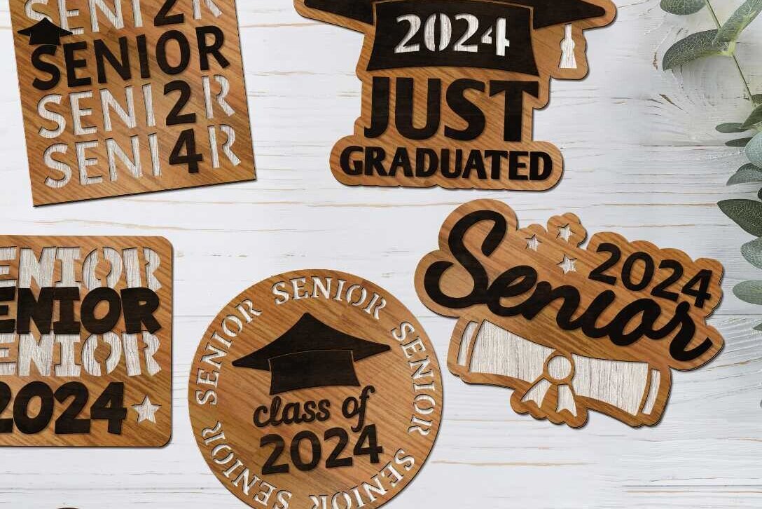Intra απο ξύλο plywood  Χρώμα wenge 3mm-4mm πάχος - Graduating 2024 Set, Multilayer Template Δίασταση 10x10 cm INTRAFABR-95732282