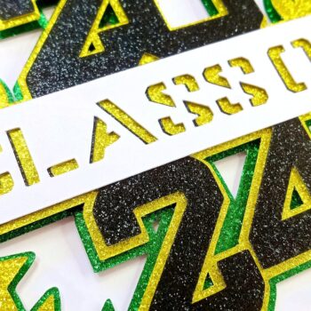 Intra απο ξύλο plywood Χρώμα wenge 3mm-4mm πάχος - Graduation 2024 Cake Topper Δίασταση 20x20 cm INTRAFABR-95670021 - Image 1