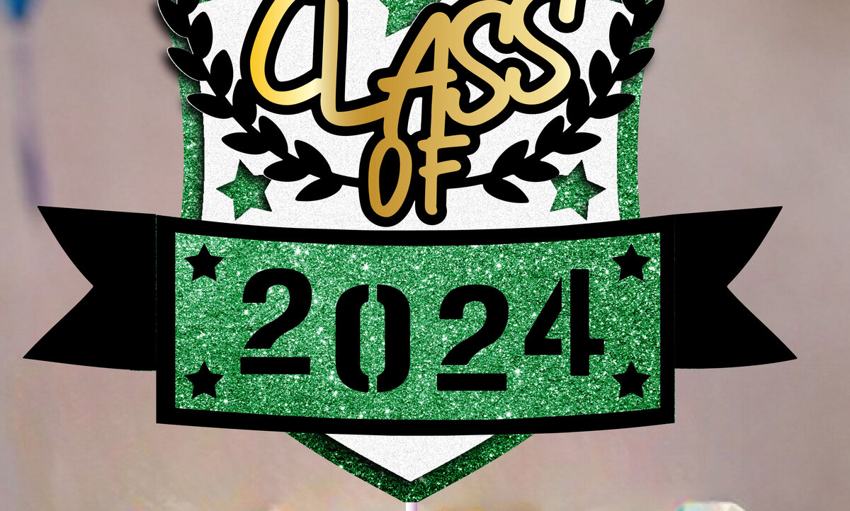 Intra απο ξύλο plywood  Χρώμα wenge 3mm-4mm πάχος - Graduation 2024 Cake Topper Δίασταση 20x20 cm INTRAFABR-95732659