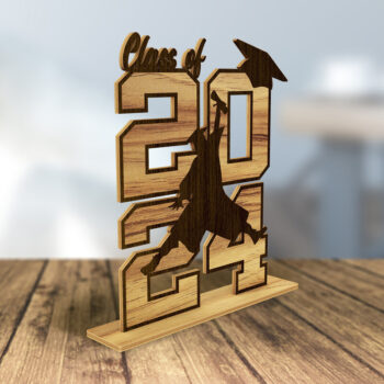 Intra απο ξύλο plywood Χρώμα wenge 3mm-4mm πάχος - Διακοσμητική Graduation 2024 Δίασταση 5x6 cm INTRAFABR-95732740 - Image 2