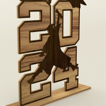 Intra απο ξύλο plywood Χρώμα wenge 3mm-4mm πάχος - Διακοσμητική Graduation 2024 Δίασταση 5x6 cm INTRAFABR-95732740 - Image 3