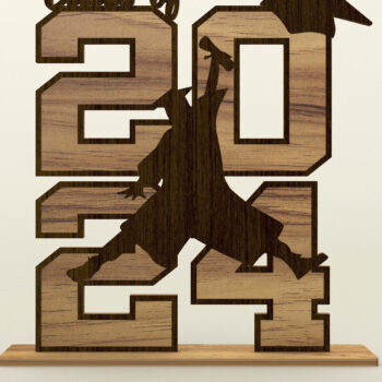 Intra απο ξύλο plywood Χρώμα wenge 3mm-4mm πάχος - Διακοσμητική Graduation 2024 Δίασταση 5x6 cm INTRAFABR-95732740 - Image 4