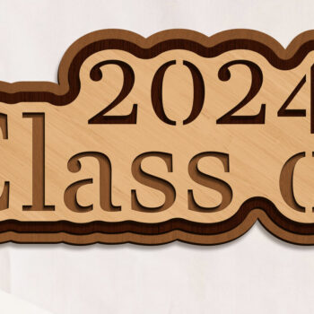 Intra απο ξύλο plywood Χρώμα wenge 3mm-4mm πάχος - Διακοσμητική Graduation 2024 Δίασταση 6x10 cm INTRAFABR-95732772 - Image 1