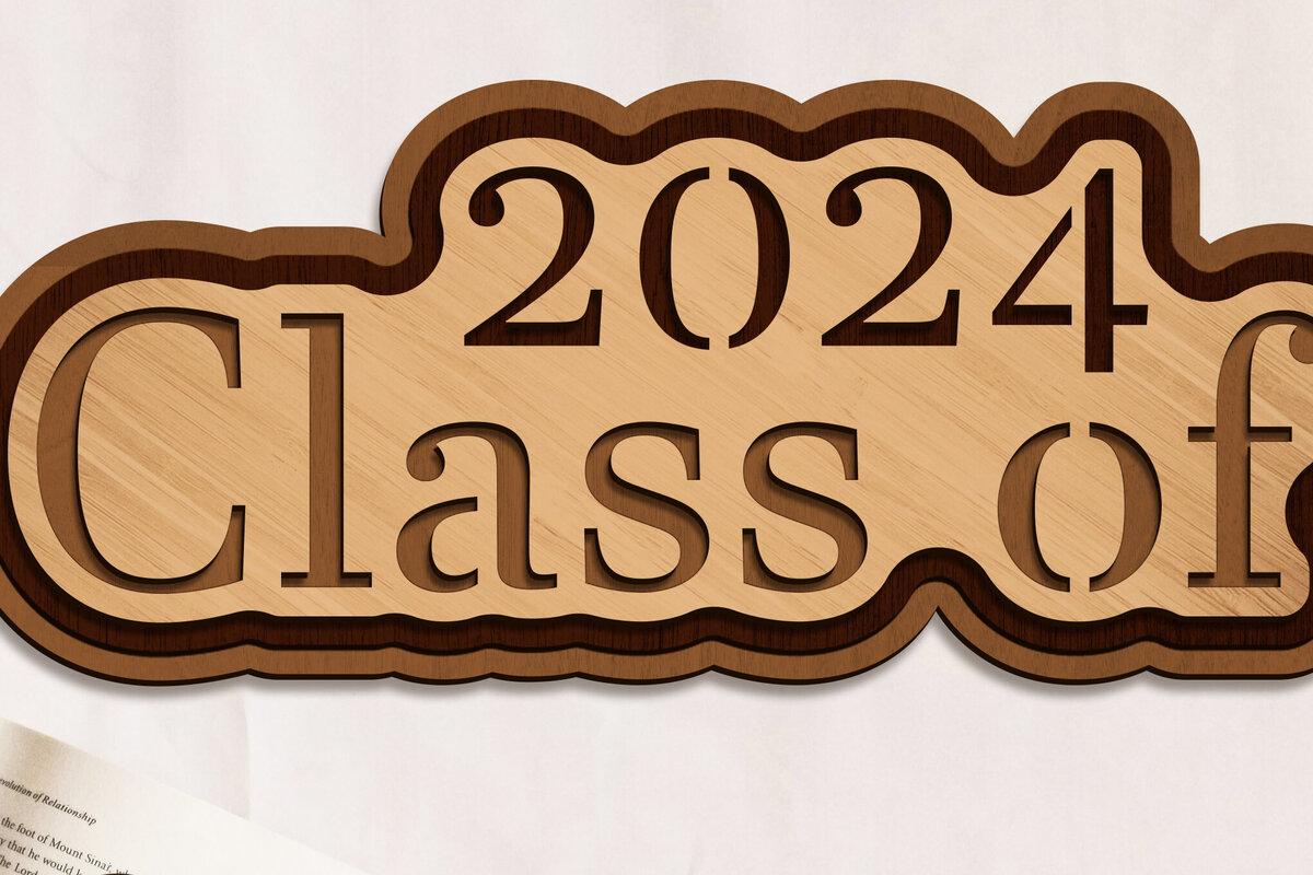 Intra απο ξύλο plywood  Χρώμα wenge 3mm-4mm πάχος - Διακοσμητική Graduation 2024 Δίασταση 6x10 cm INTRAFABR-95732772