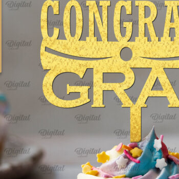 Intra απο ξύλο plywood Χρώμα wenge 3mm-4mm πάχος - Κοπή Laser Topper Topper Graduation Cake Δίασταση 30x20 cm INTRAFABR-120786287 - Image 1