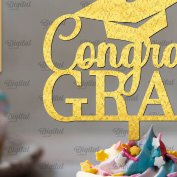 Intra απο ξύλο plywood Χρώμα wenge 3mm-4mm πάχος - Κοπή Laser Topper Topper Graduation Cake Δίασταση 30x20 cm INTRAFABR-93163654 - Image 1
